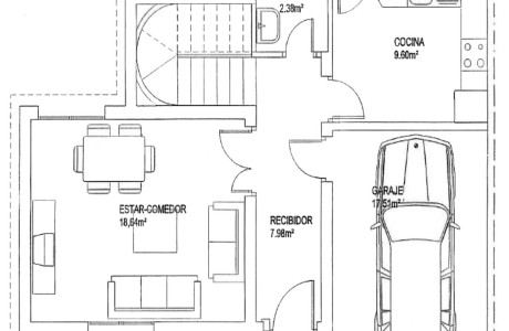 Chalet pareado en venta en calle Norte , 29