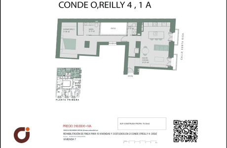 Piso en venta en calle Conde O´Reilly, 4