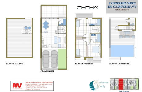 Chalet adosado en venta en calle Uruguay , 5