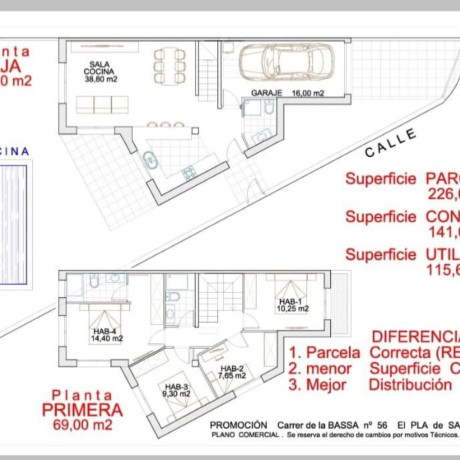 Chalet adosado en venta en calle de la Bassa, 50