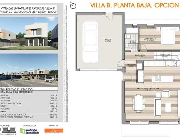 Chalet pareado en venta en calle los Fresnos, 1 t