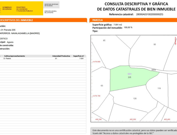 Terreno en venta en Ahorcaperros, 31