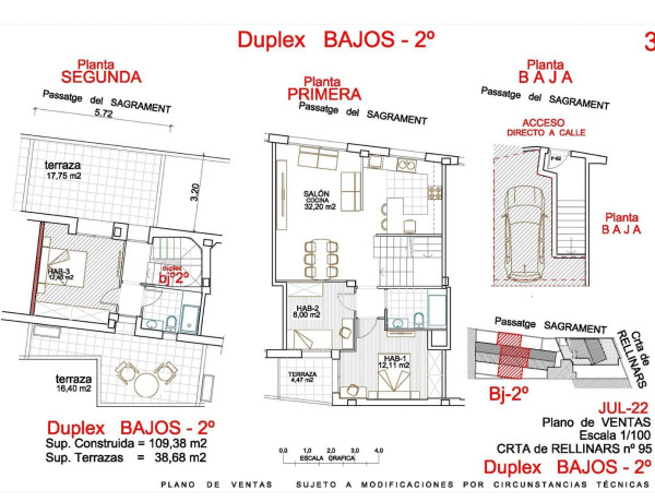 Dúplex en venta en carretera de Rellinars, 93