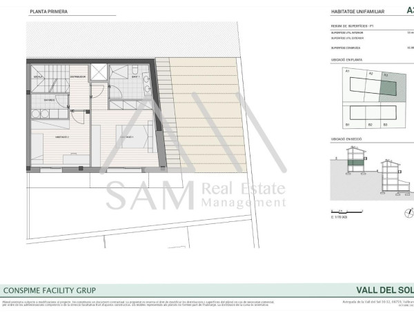 Chalet adosado en venta en avenida Vall del Sol