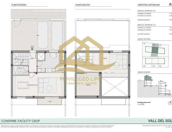 Chalet adosado en venta en avenida Vall del Sol