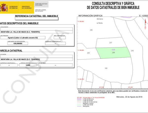 Land being developed For sell in Villa De Mazo in Santa Cruz de Tenerife 