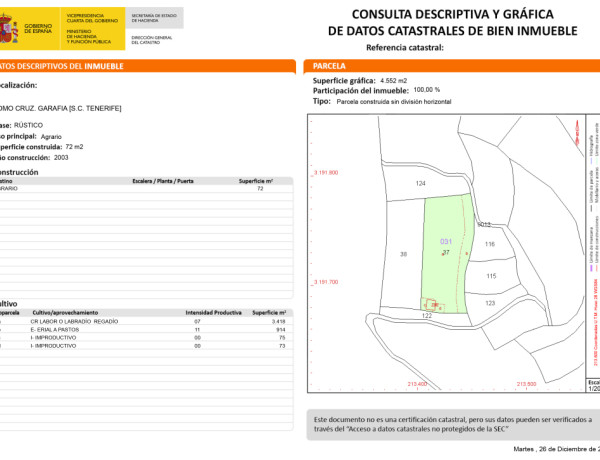 Casa de campo-Masía en Venta en Llano Negro Santa Cruz de Tenerife 