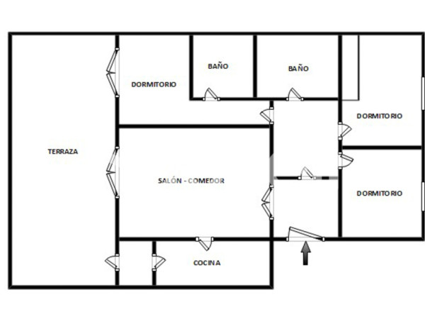 Amplio piso de 112  m² en Avenida Avinguda de Collserola,  08750 Molins de Rei (Barcelona)