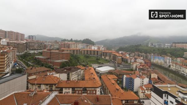 Habitación soleada en apartamento de 3 dormitorios en Casco Viejo, Bilbao