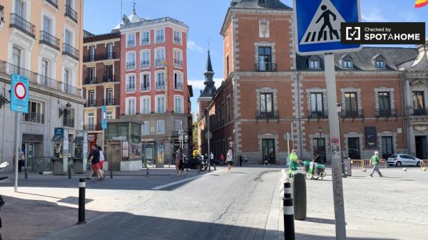 Habitación luminosa en piso compartido en Puerta del Sol, Madrid