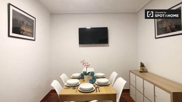 Habitación luminosa en alquiler en apartamento de 6 dormitorios en Retiro