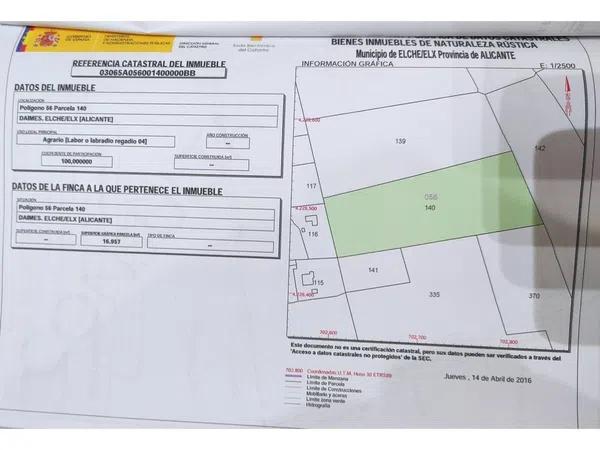 Terreno en Cv-855