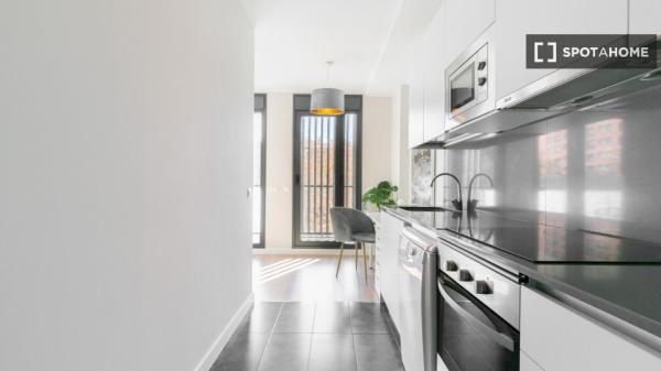 Moderno apartamento amueblado con dos terrazas y piscina comunitaria en Barcelona