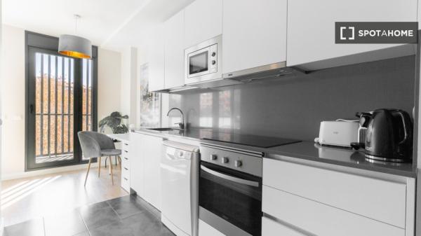 Moderno apartamento amueblado con dos terrazas y piscina comunitaria en Barcelona