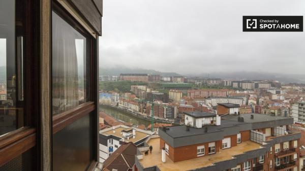 Amplia habitación en un apartamento de 3 dormitorios en Casco Viejo, Bilbao