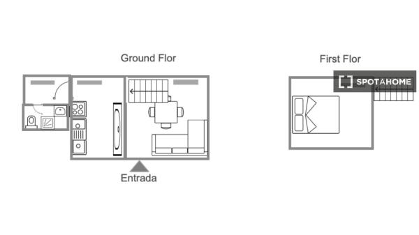 Elegante apartamento de 1 dormitorio en Guindalera, Madrid